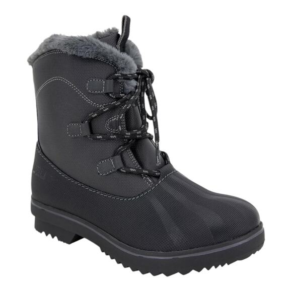 JBU Women's Brisky Lace Up Casual Water Resistant Booties Gray Size 8 1/2 - Picture 1 of 5